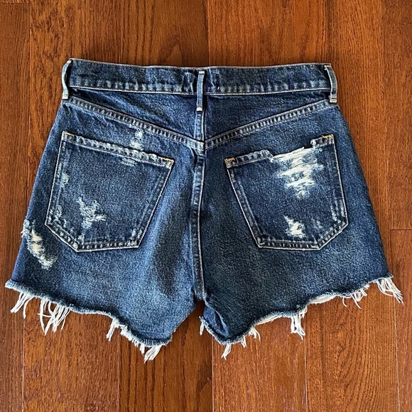 AGOLDE Jaden High Rise Cut Off Shorts Destroyed & Studded size 28 - Picture 2 of 9